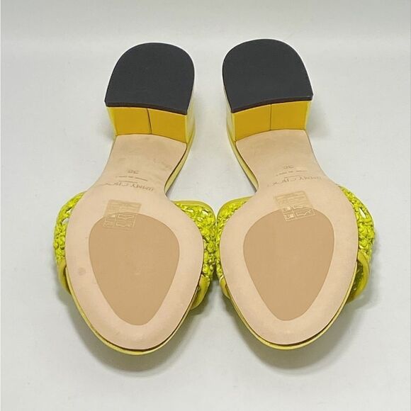 Jimmy Choo Minea Woven Raffia Sandals size 38 - Picture 11 of 12